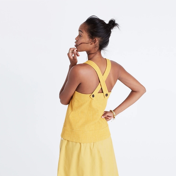 Madewell Apron Cross-Back Tank Top size xxs - Picture 2 of 6